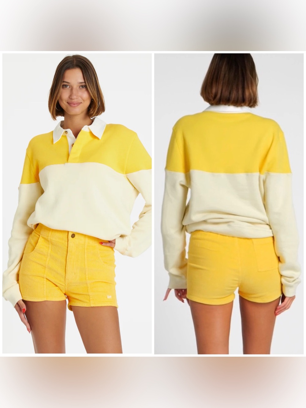 Hammies Yellow Corduroy Shorts 26 NWT